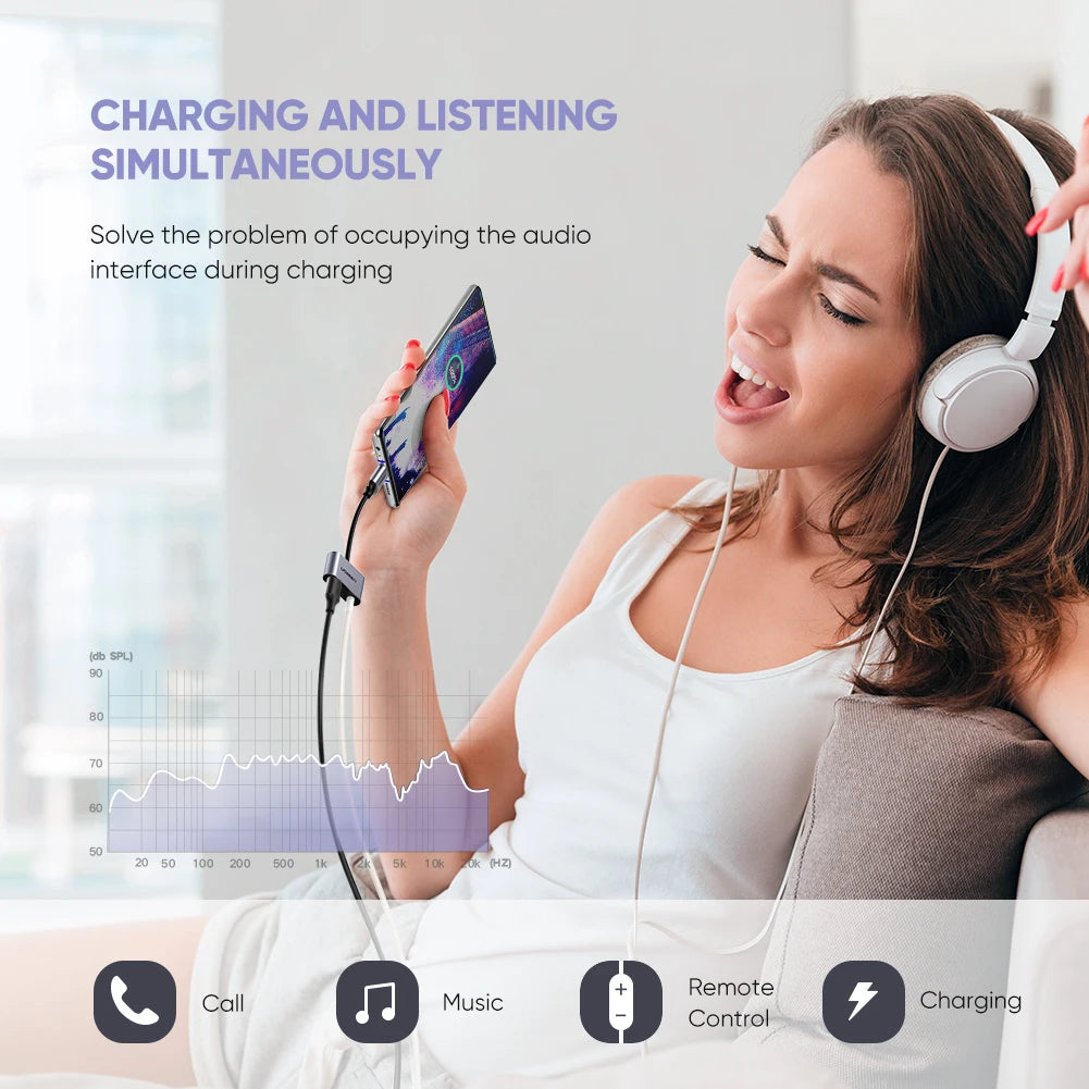 USB-C to 3.5mm Headphone and Charging Adapter - 3