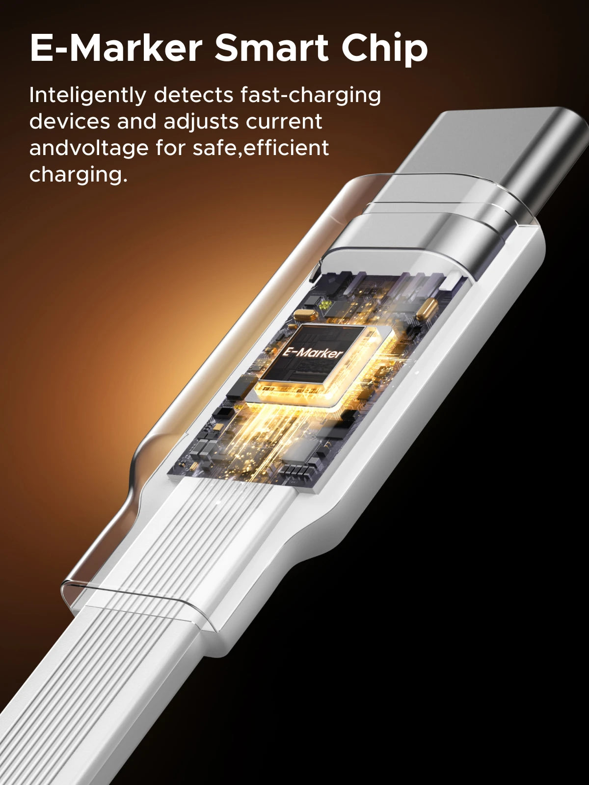 100W PD Fast Charging Retractable USB-C to USB-C Cable - 6