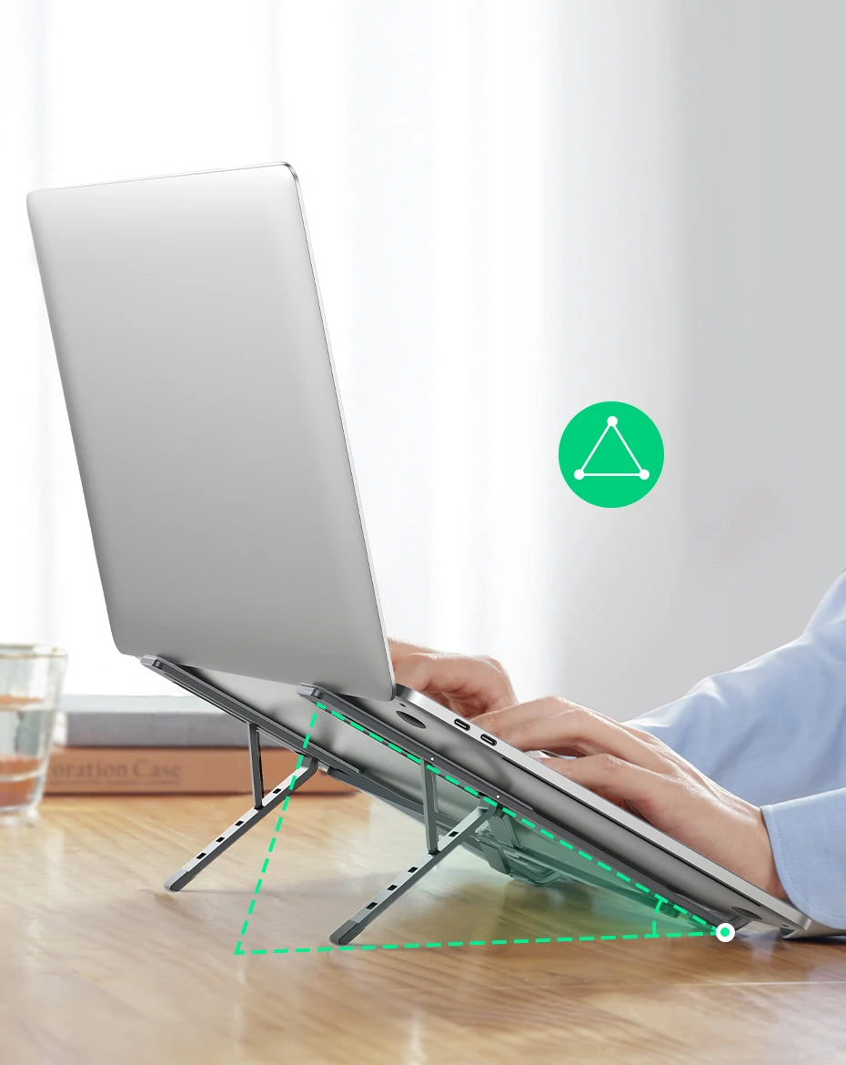 Adjustable Aluminum Foldable Laptop Stand for Desk - 9