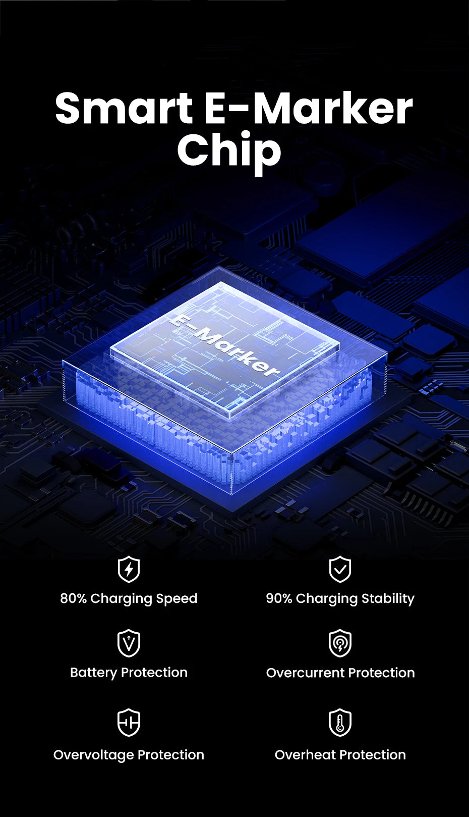 100W USB-C to USB-C Fast Charging Cable for Laptops and Smartphones