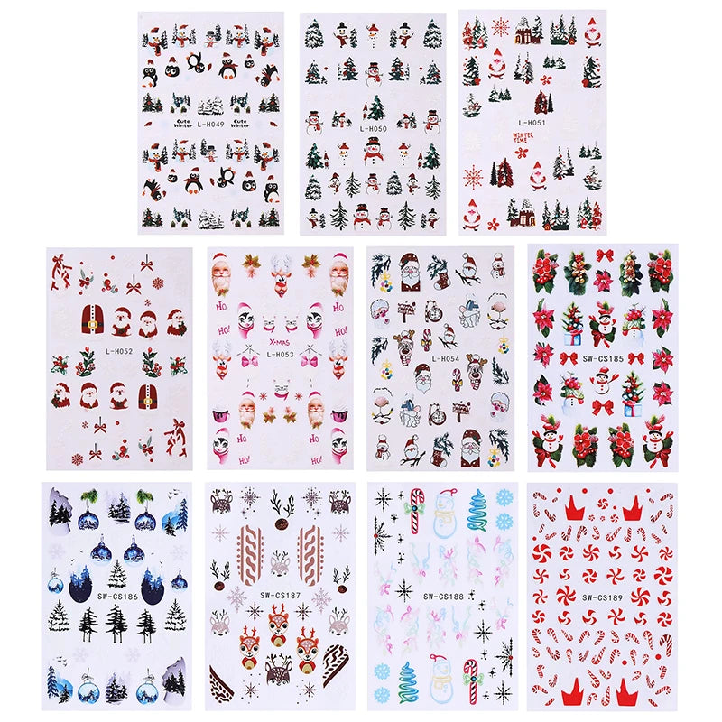 Christmas Cartoon Nail Art Decals