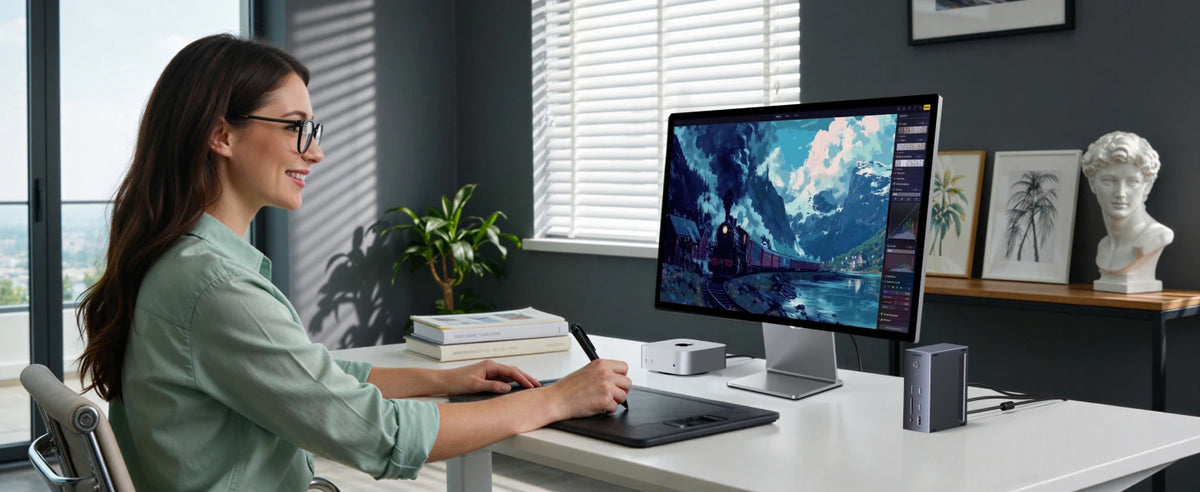 13-in-1 Thunderbolt 4 Docking Station 40Gbps 8K Dual Display Hub