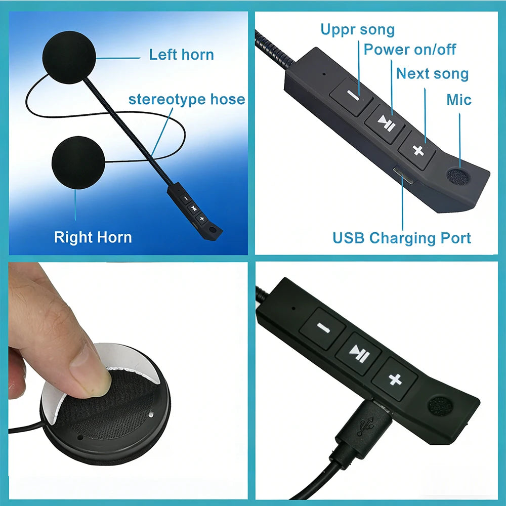 BT11 Bluetooth 5.0 Wireless Motorcycle Helmet Headset Hands-Free Kit