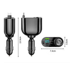 120W 4-in-1 Fast Car Charger with Dual USB and Type-C