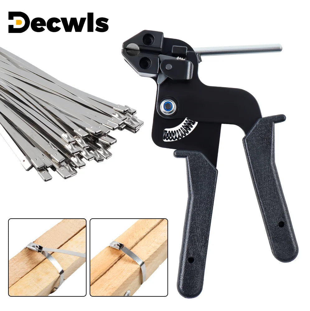 Heavy-Duty Stainless Steel Cable Tie Tensioning and Cutting Tool - 1