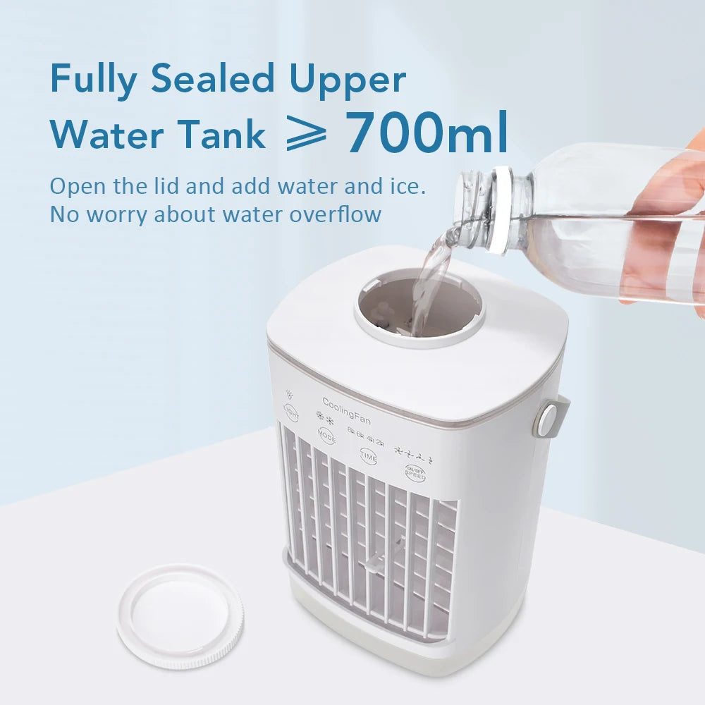 Portable Desktop Air Cooler and Humidifier with Misting Fan - 6