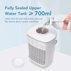 Portable Desktop Air Cooler and Humidifier with Misting Fan