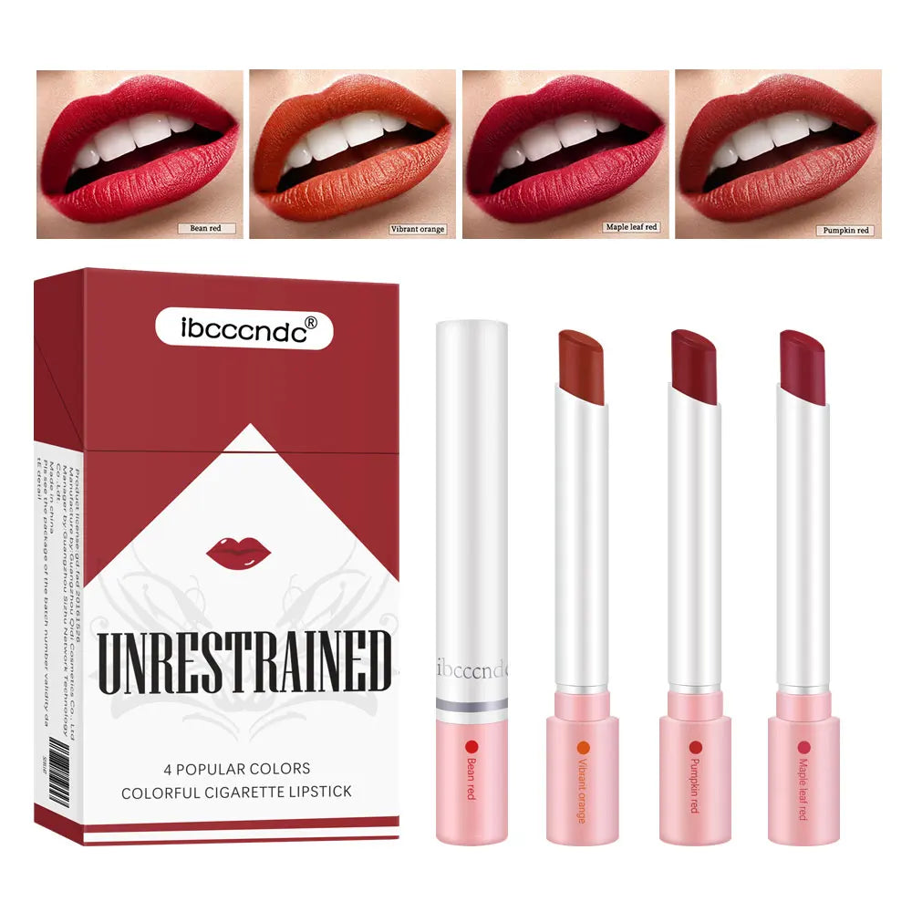 Matte Lipstick Set with Creative Cigarette Design - 19