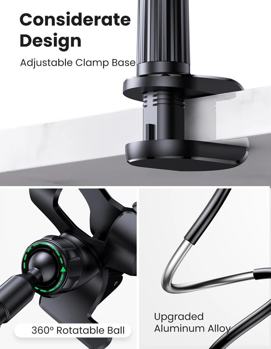 Flexible Gooseneck Phone Holder for Desk and Bed - 18