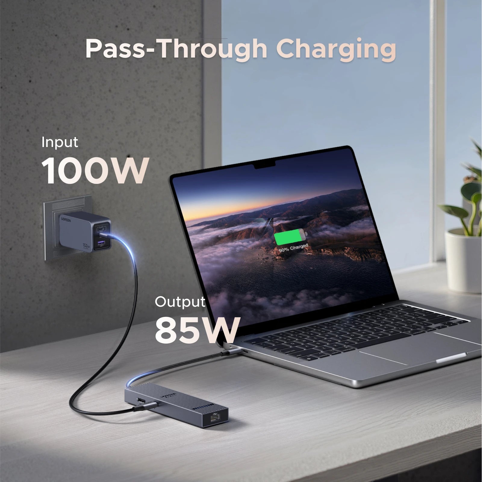 6-in-1 USB-C Hub with 4K 60Hz HDMI and 100W PD Charging - 5