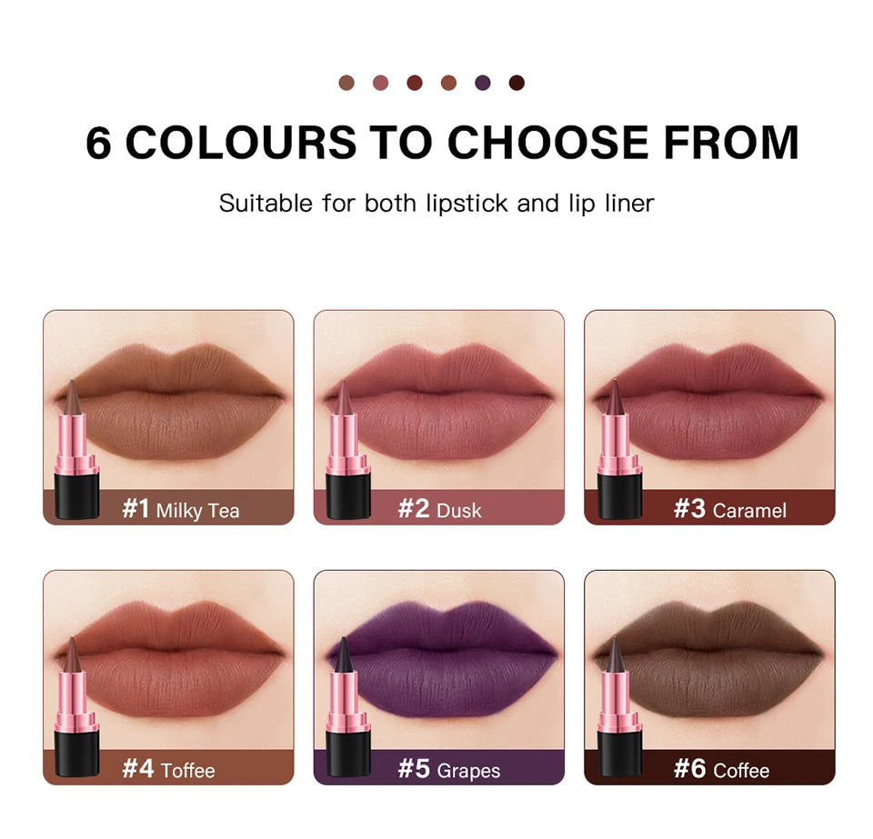 2-in-1 Waterproof Matte Lipstick and Lip Liner