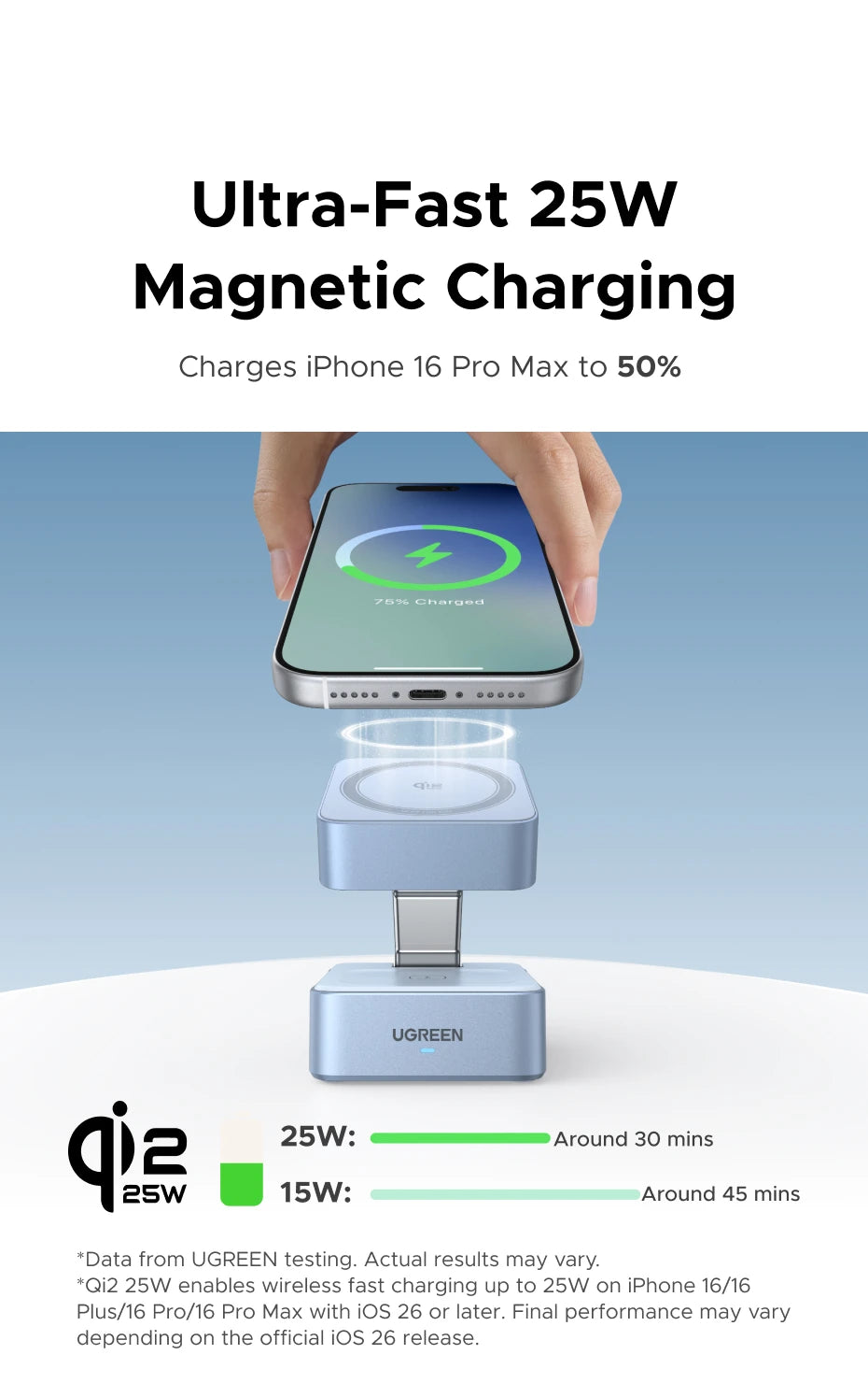 2-in-1 Magnetic Foldable Wireless Charging Stand for iPhone and AirPods - 9