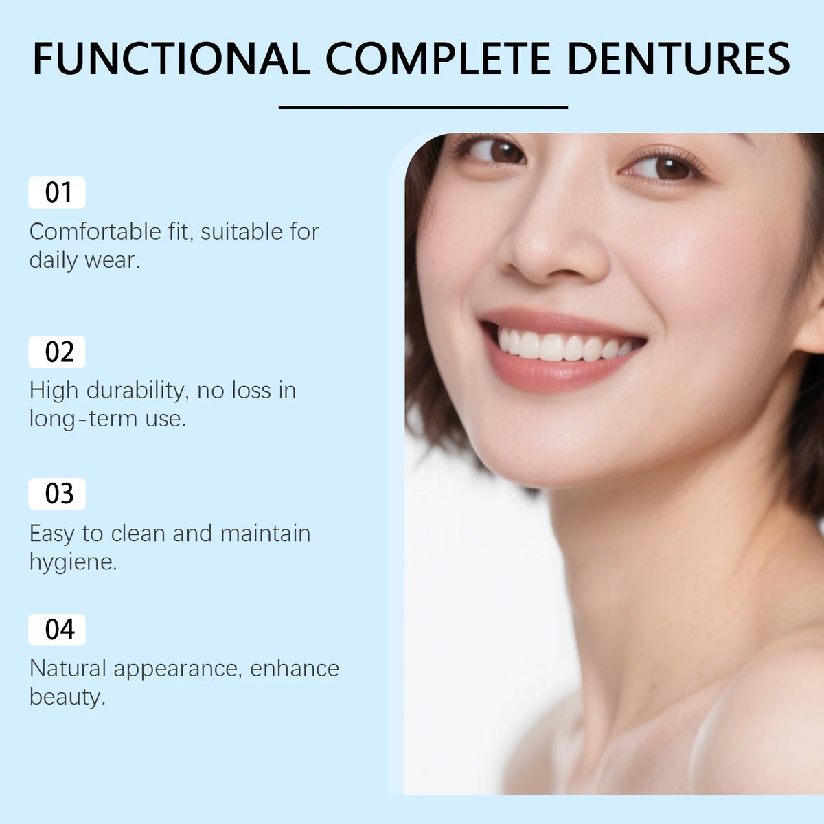 Cosmetic Denture Set for Instant Smile Enhancement