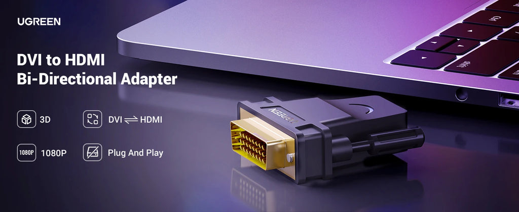 Bidirectional DVI to HDMI Adapter Converter