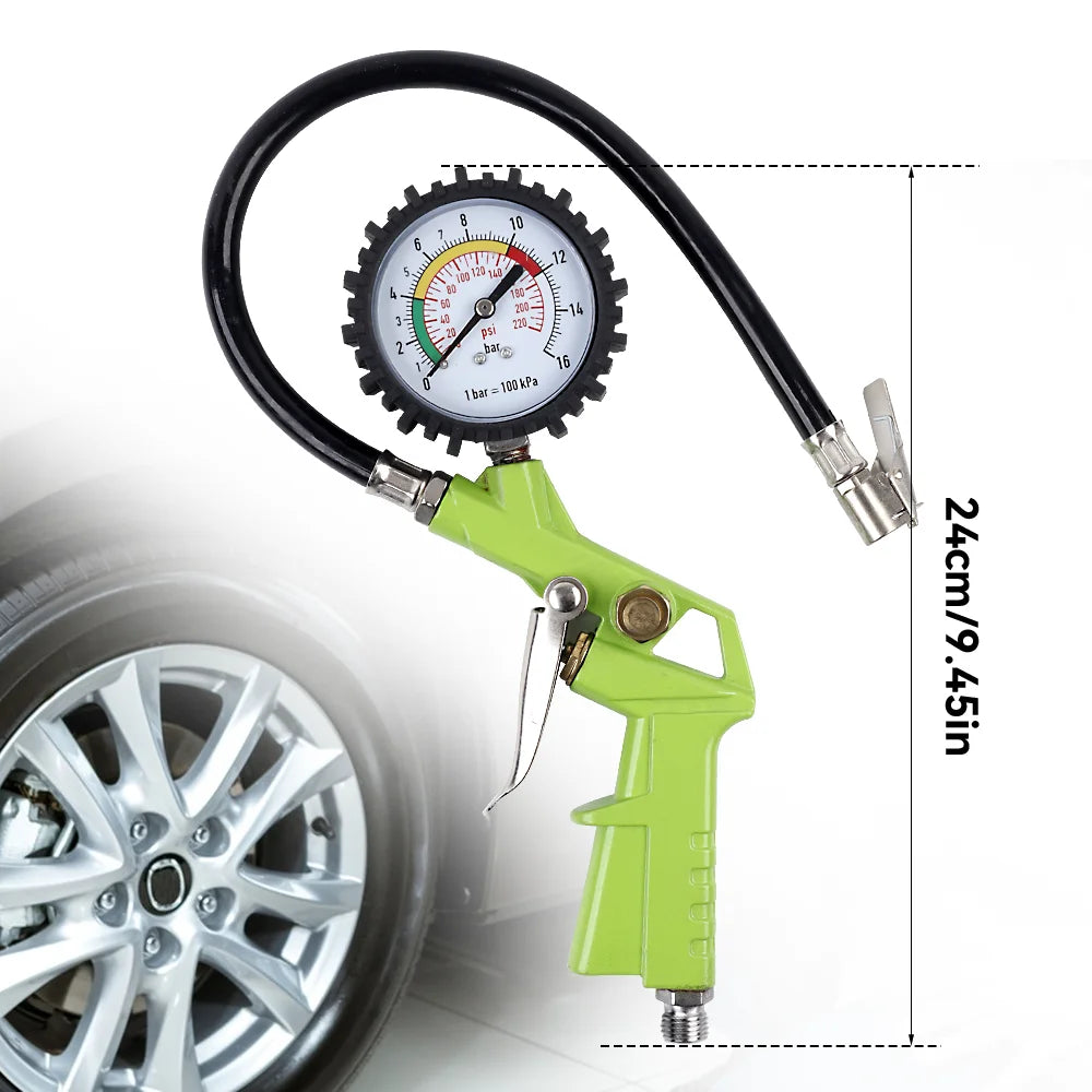 3-in-1 Tire Inflator Gauge with Pressure Meter for Vehicles - 3
