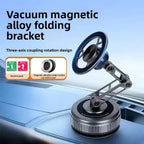 Magnetic Car Phone Holder with Vacuum Sucker and 360 Degree Rotation