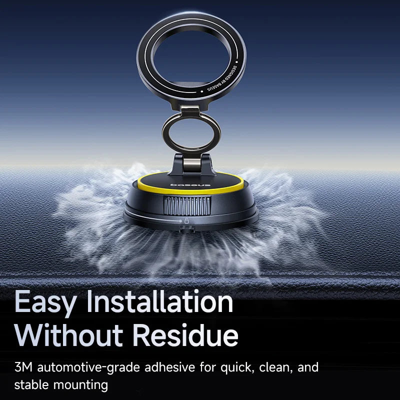 Magnetic Vacuum Suction Car Phone Mount with 360° Rotation - 2