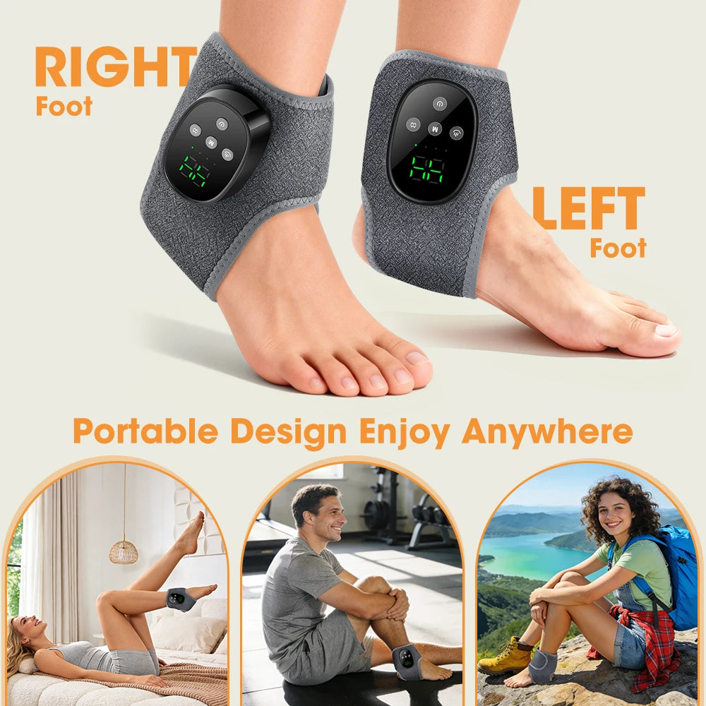 Heated Vibration Ankle Massager for Pain Relief and Relaxation - 6