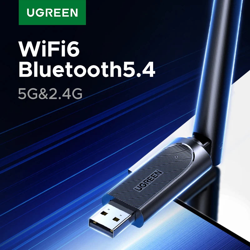 2-in-1 WiFi 6 and Bluetooth 5.4 USB Adapter for PC and Laptop - 1