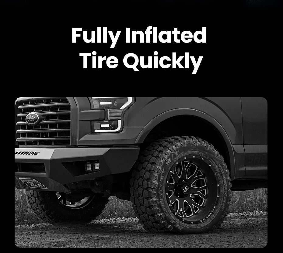 Portable Digital Tire Inflator for Cars and Motorcycles - 12