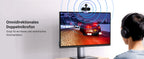 2K HD USB Webcam with Dual Microphones for Video Conferencing