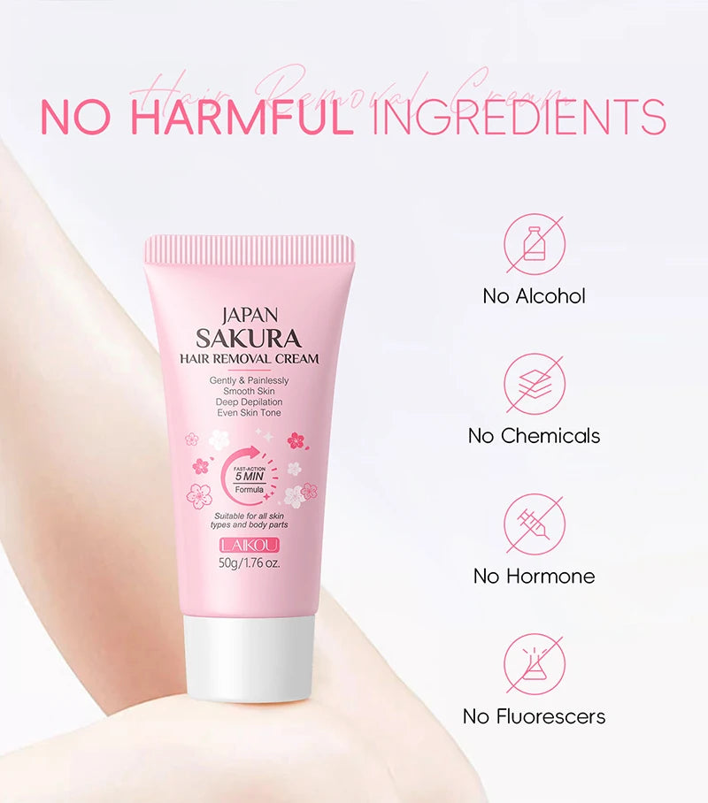 Painless Gentle Hair Removal Cream for Sensitive Body Areas - 16