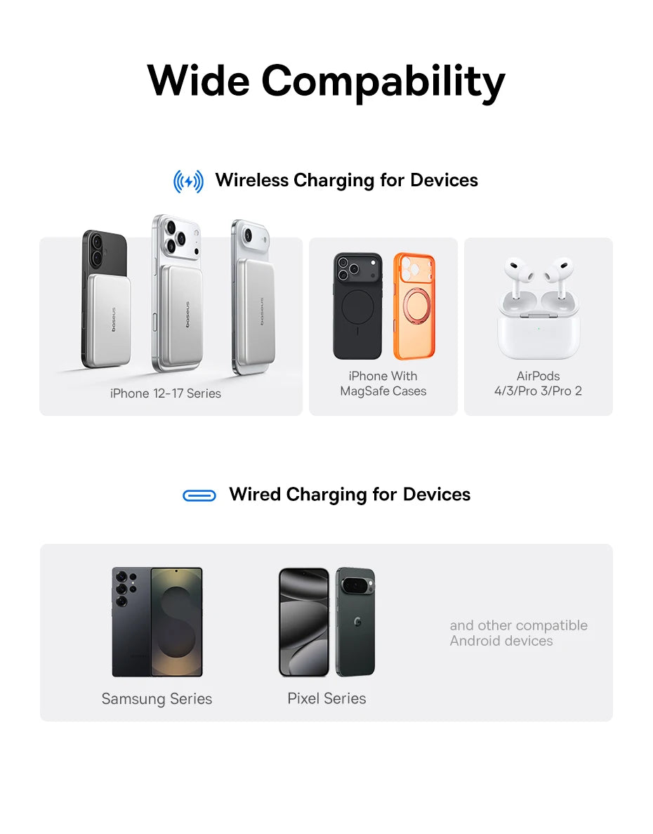 10000mAh Magnetic Wireless Power Bank with 30W Fast Charging - 14