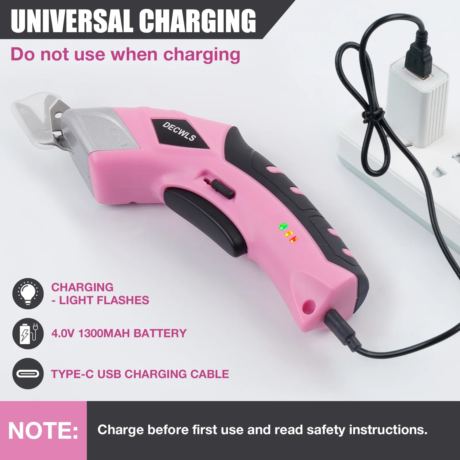 Electric Cordless Fabric Scissors for Sewing and Crafting - 5