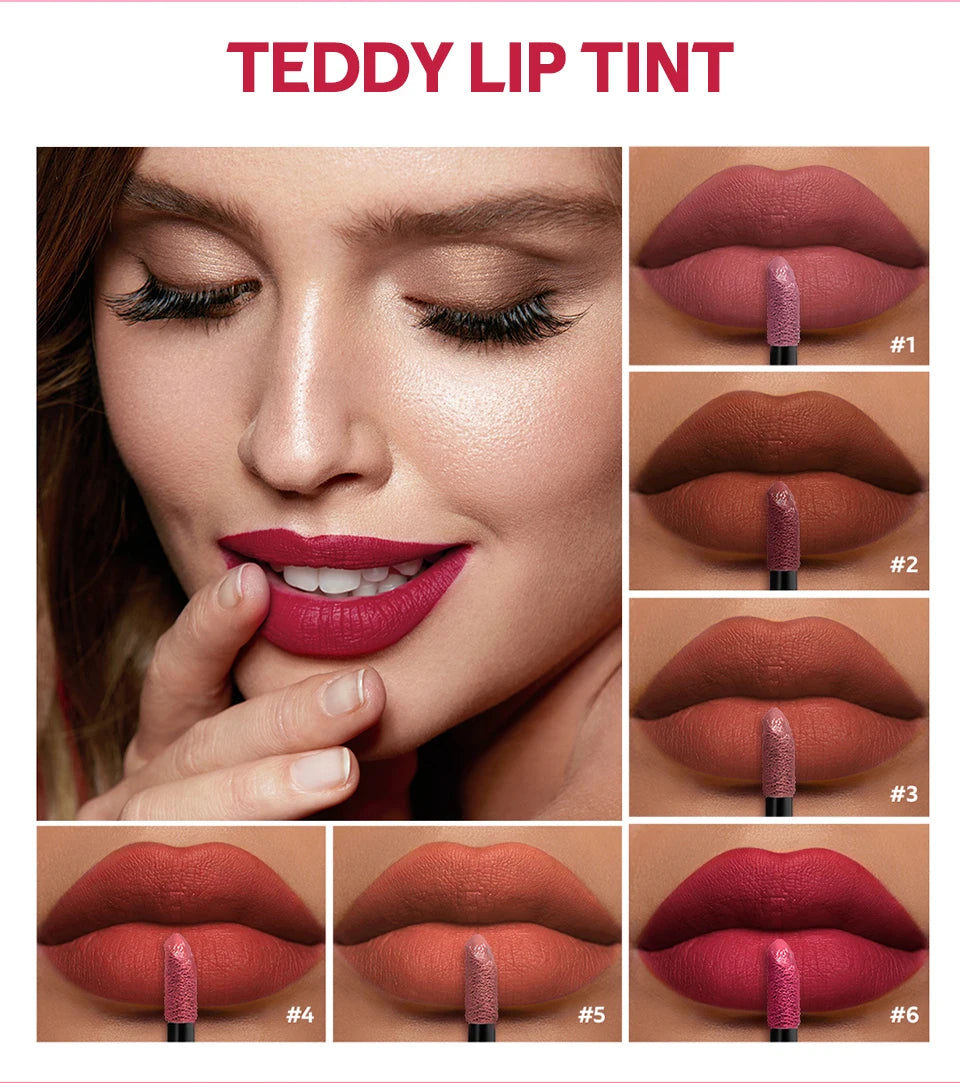 Waterproof Long-Lasting Matte Teddy Lip Tint