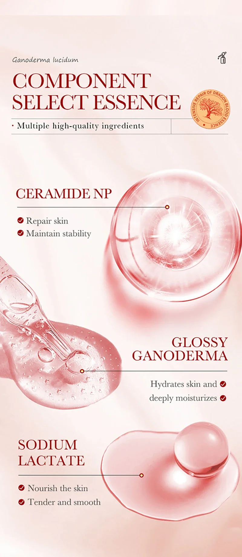 Dragon Blood Anti-Aging Face Serum for Skin Firming and Smoothing
