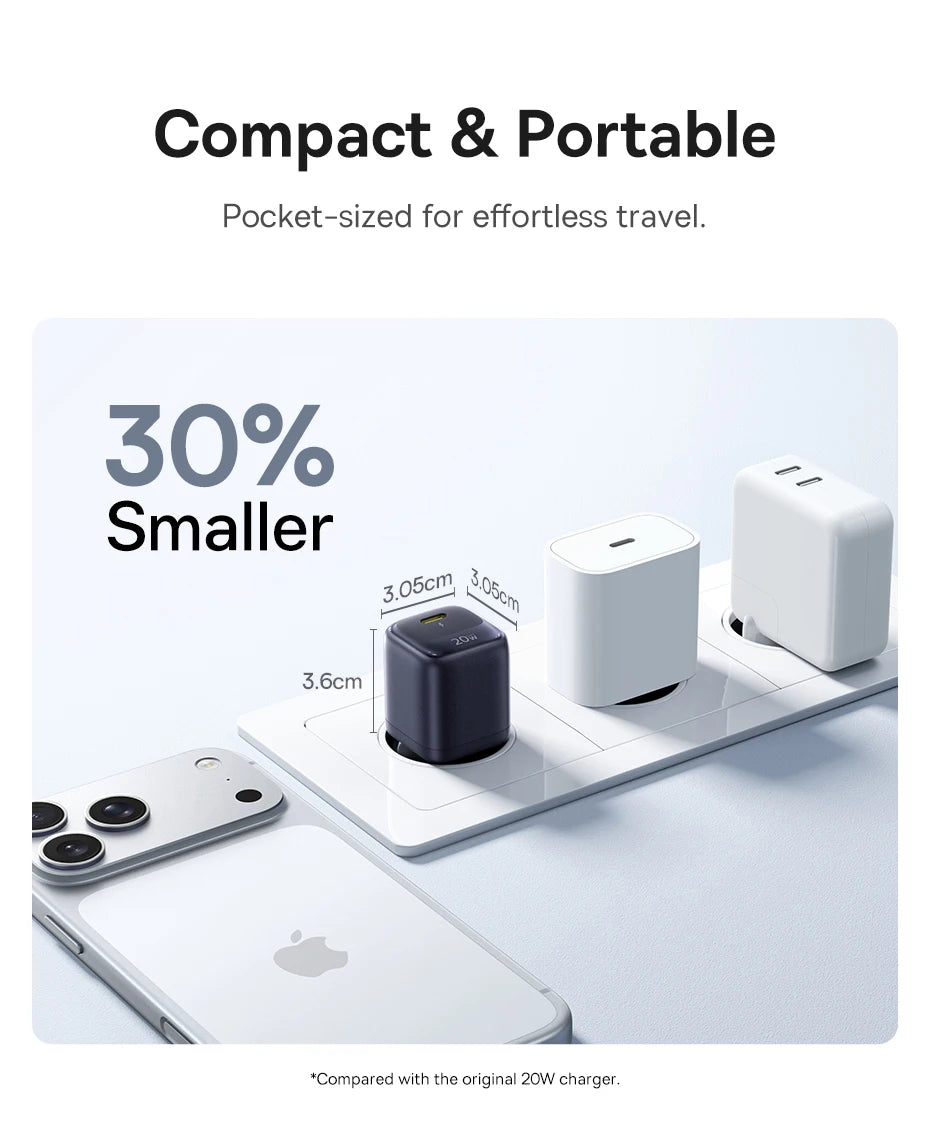 20W USB-C Fast Wall Charger for Smartphones and Tablets - 10