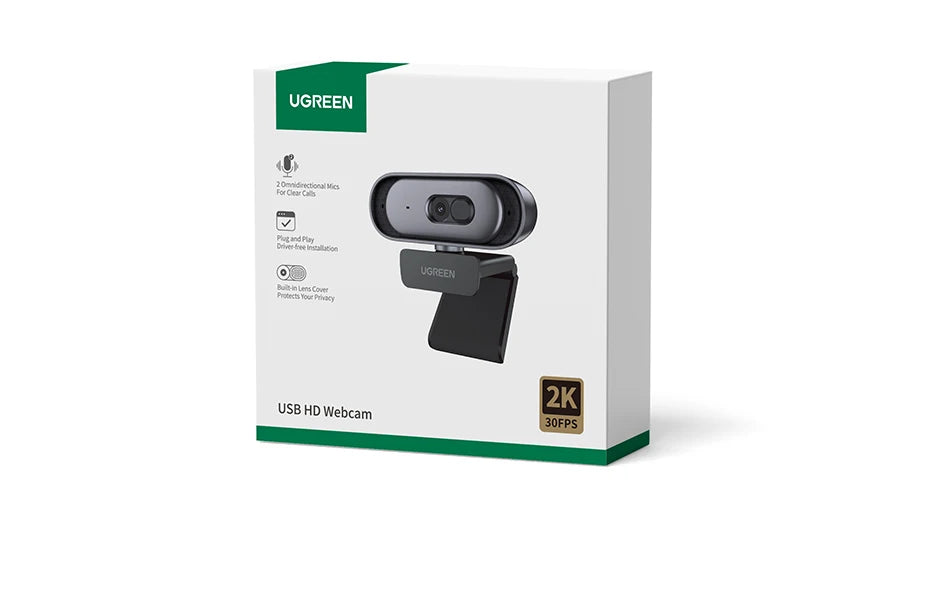 2K HD USB Webcam with Dual Microphones for Streaming and Video Calls - 23