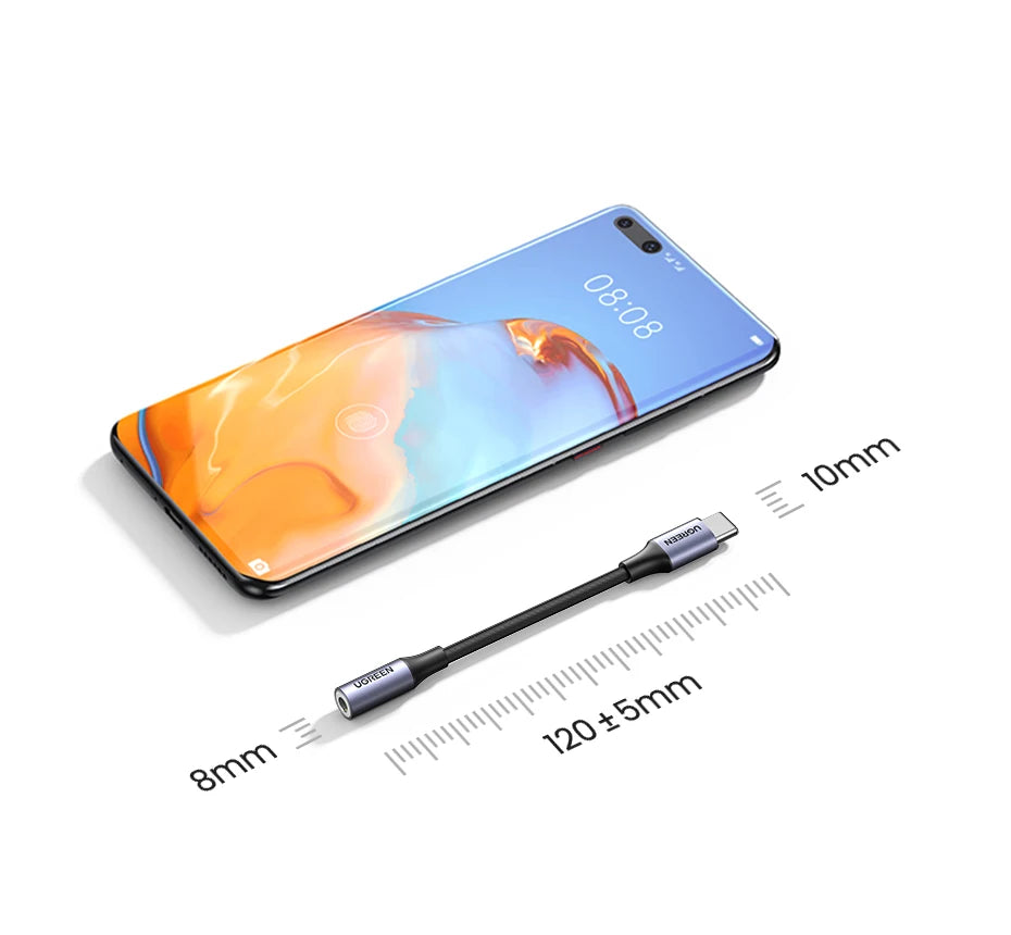 USB-C to 3.5mm Headphone Adapter with DAC Chip