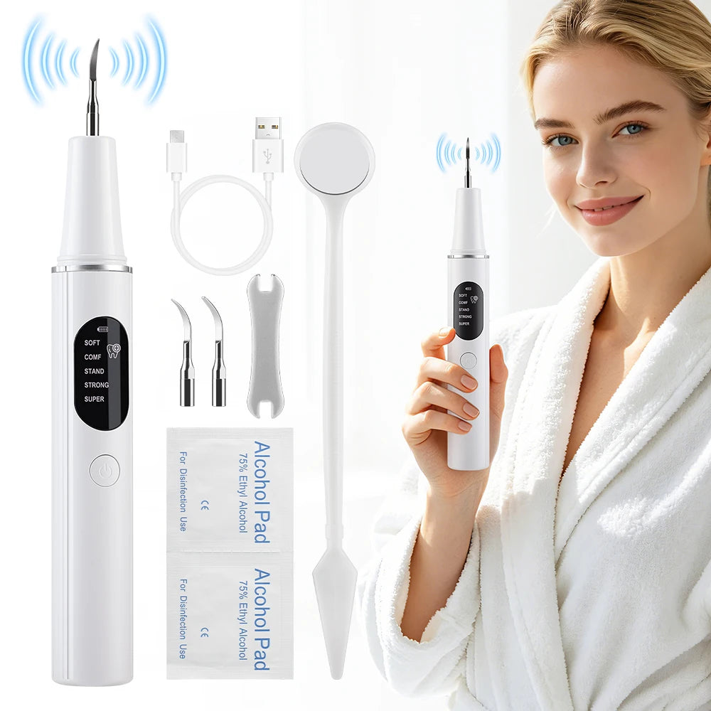 Ultrasonic Electric Teeth Plaque and Tartar Remover Kit