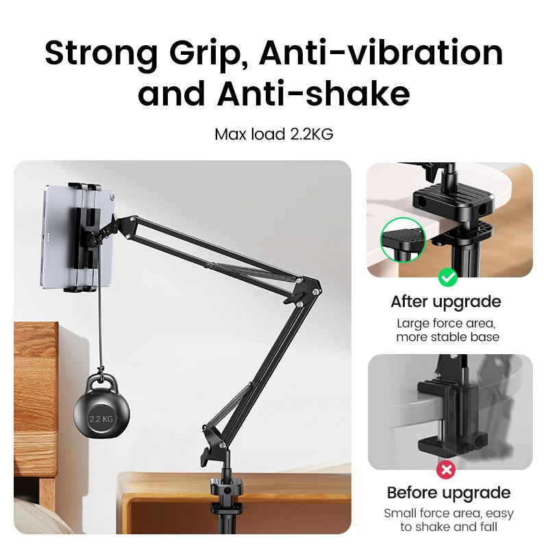 Adjustable Long Arm Tablet and Phone Stand for Desk