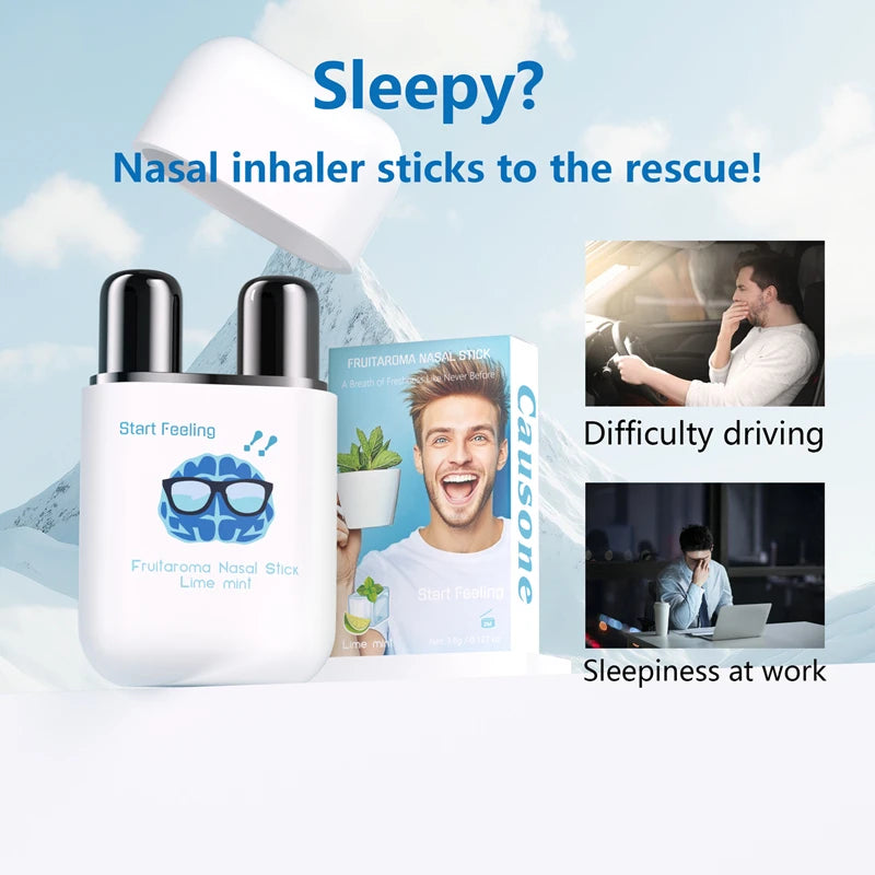 Refreshing Fruit Scent Energy Nasal Inhaler for Alertness