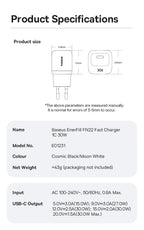 45W GaN USB-C Fast Charger for Smartphones and Laptops