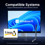 2-in-1 WiFi 6 and Bluetooth 5.4 USB Adapter for PC and Laptop