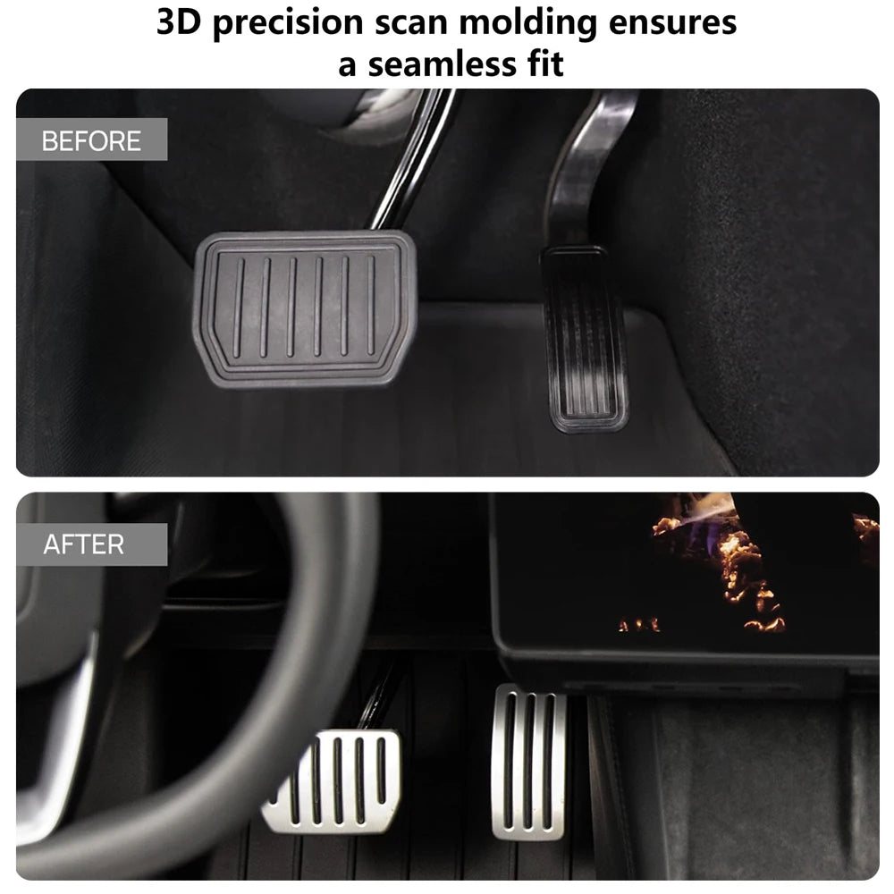 Aluminum Alloy Accelerator and Brake Pedal Covers for Tesla Model 3 2024