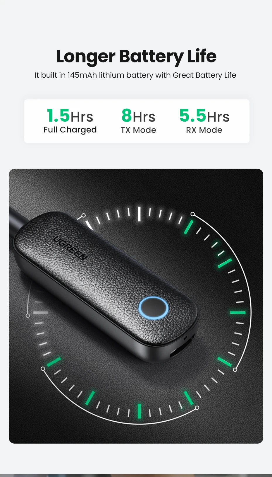 2-in-1 Bluetooth 5.0 Transmitter and Receiver for Car and Home Audio - 17