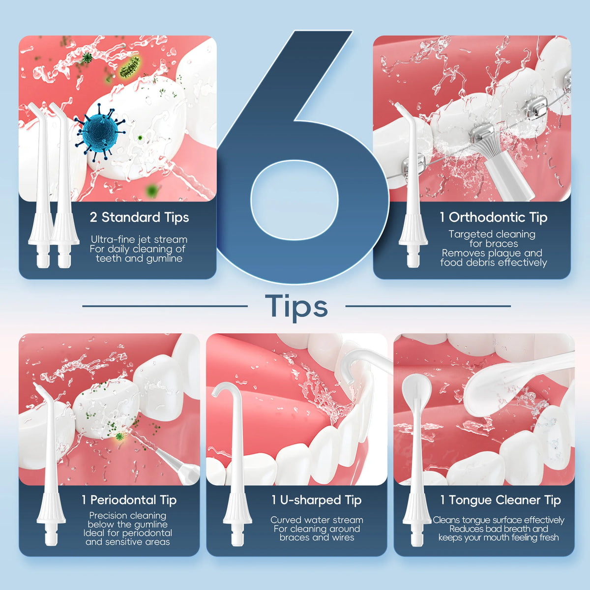 Portable Oral Irrigator and Electric Toothbrush Dental Care Set