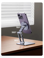 Adjustable Magnetic Aluminum Phone Stand for Desk