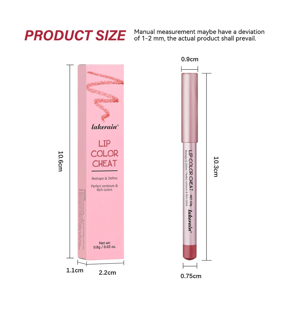 Waterproof Matte Lip Liner Pencil Set