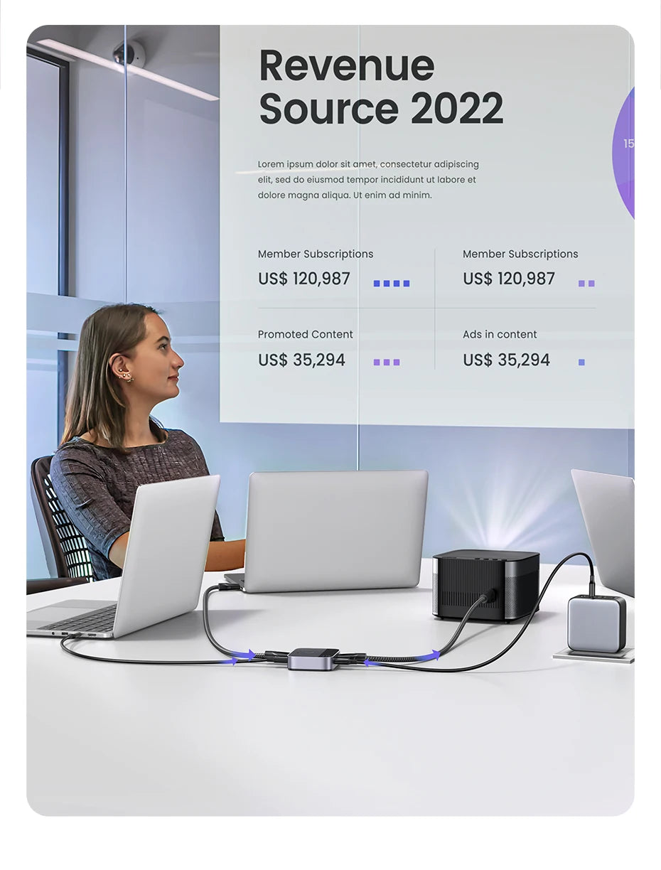 4K 60Hz HDMI and USB-C 2-in-1 Switcher for Dual Device Setup