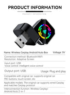 2 In 1 Wireless CarPlay and Android Auto Adapter Bluetooth 5.0 Dongle