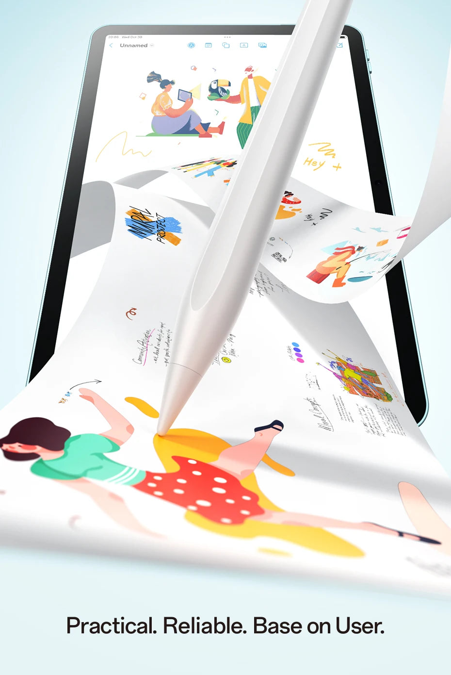 Bluetooth Stylus Pen with Palm Rejection for iPad 2018-2024