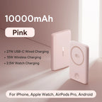 10000mAh Magnetic Wireless Power Bank for Phone and Watch