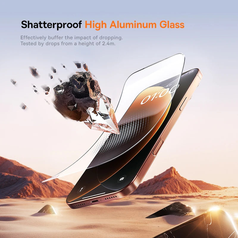 Tempered Glass Screen Protector with Auto-Installation Kit for iPhone