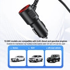 120W 7-in-1 Car Cigarette Lighter Socket Splitter with PD and USB