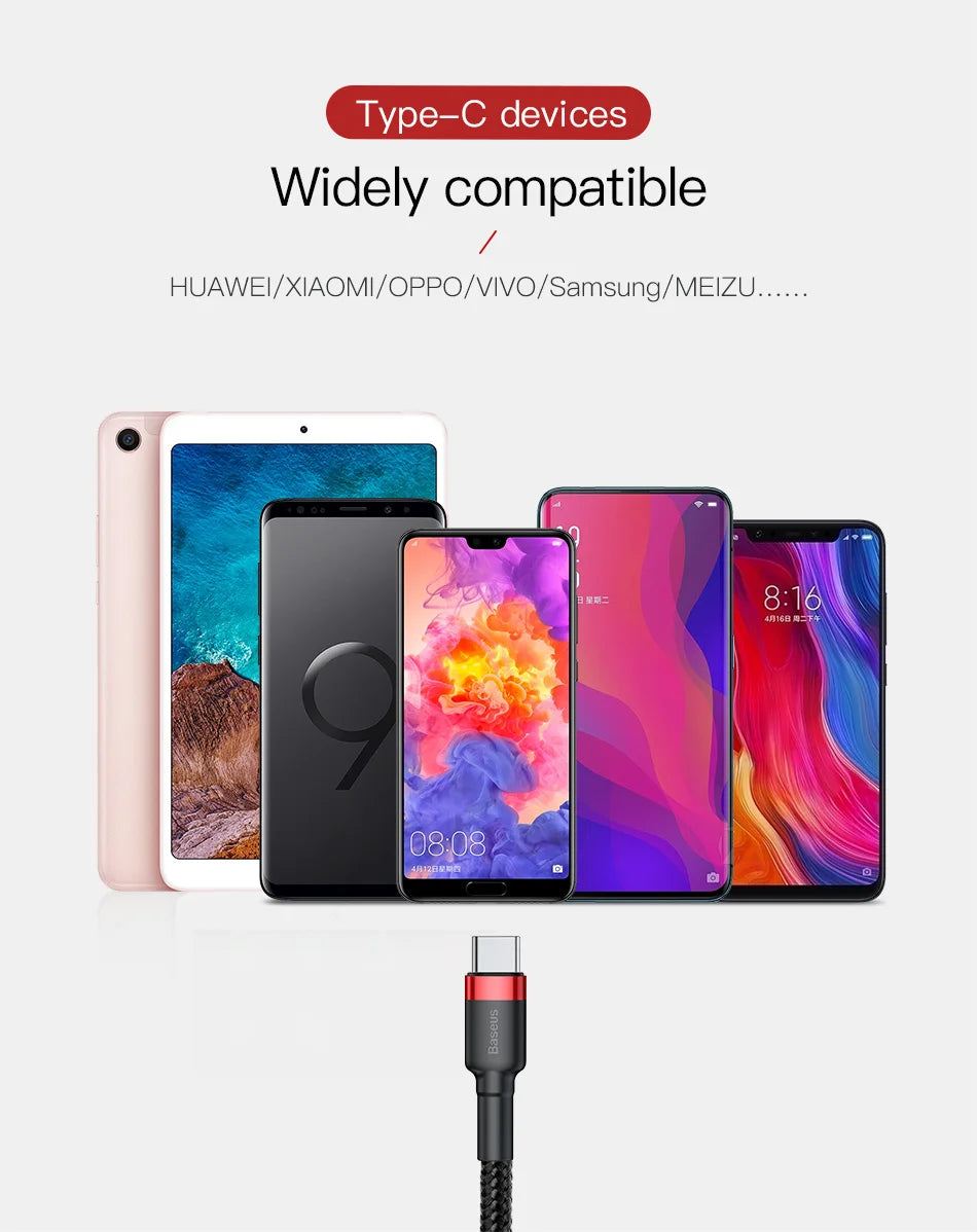3A Fast Charging USB-A to USB-C Braided Data Cable - 17
